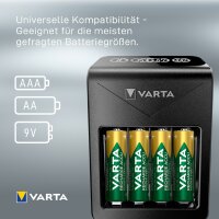 VARTA Chargeur LCD Plug Charger+, avec 4 piles AA