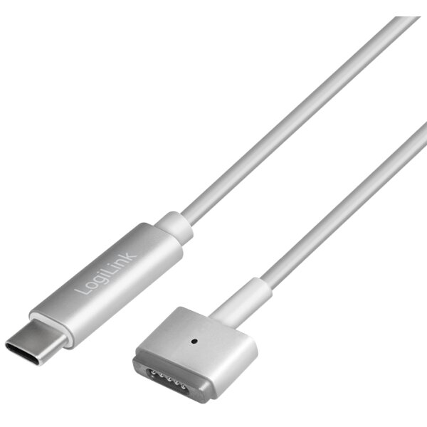LogiLink Câble de chargement USB-C - Apple MagSafe, argent
