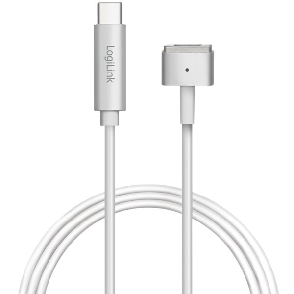 LogiLink Câble de chargement USB-C - Apple MagSafe, argent