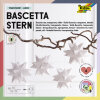 folia Faltblätter Bascetta-Stern, 75 x 75 mm, rot