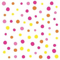 PAPSTAR Serviette à motif Colorful Dots, 330x330...