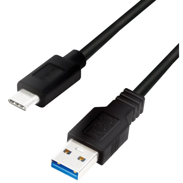 LogiLink Câble USB 3.2, USB-A - USB-C, 3,0 m, noir