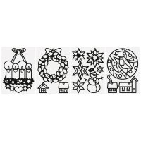 folia Fensterbilder-Bastelset "Winter", 250 x...