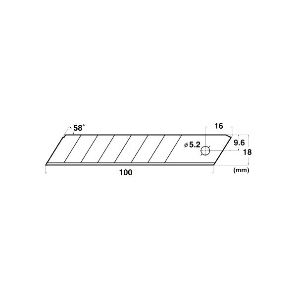 NT Lame de rechange pour cutter BSL-11P, largeur : 18 mm