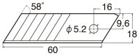 NT Lame de rechange pour cutter BSL-11P, largeur : 18 mm