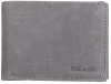 PRIDE&SOUL Mini portefeuille RFID, format paysage, cuir,gris
