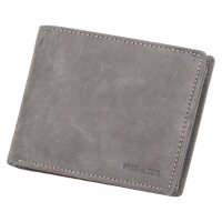 PRIDE&SOUL Portefeuille RFID, format paysage, cuir, gris