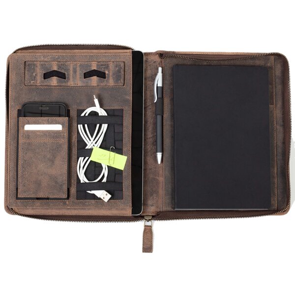 PRIDE&SOUL Organizer CHARON, aus Leder, braun