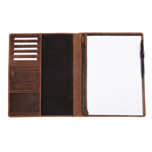 PRIDE&SOUL Schreibmappe WINSTON, aus Leder, braun