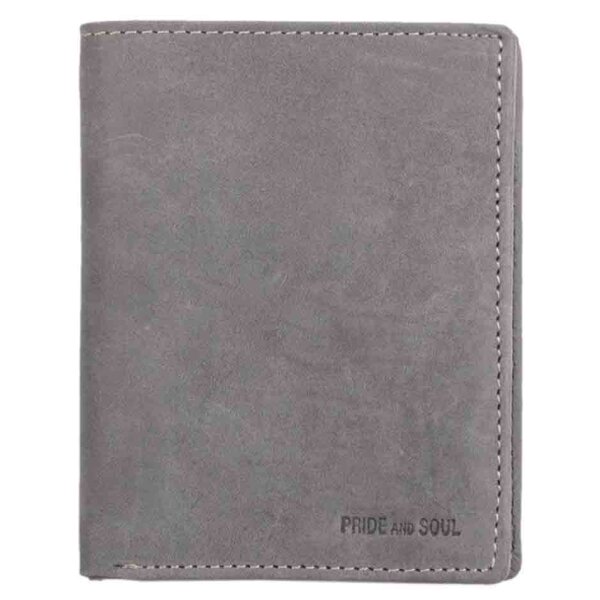 PRIDE&SOUL Portefeuille RFID, format portrait, cuir, gris