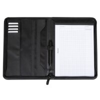 Alassio Reissverschlussmappe LORENZO, A4, schwarz