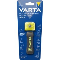 VARTA Kopflampe Outdoor Sports Ultralight H30R, weiss