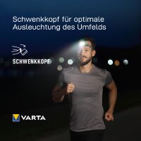 VARTA Kopflampe Outdoor Sports Ultralight H30R, gelb