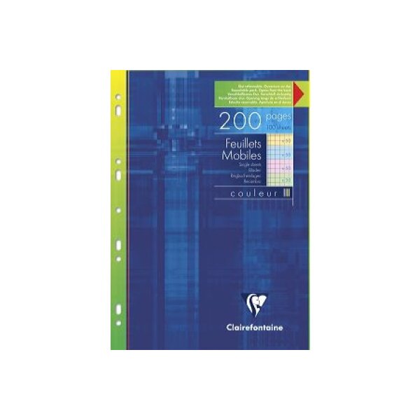 CLAIREFONTAINE Feuille perfor&eacute;e classeur A4 175112 5mm, quadrill&eacute; 100 pcs.