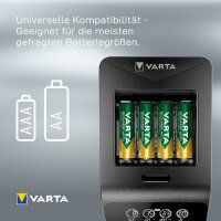 VARTA Chargeur LCD Smart Charger+, avec 4x piles Mignon AA