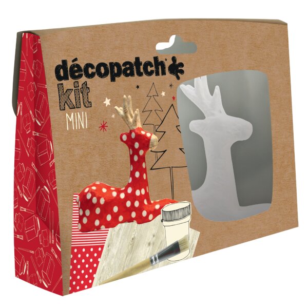 décopatch Pappmaché-Set "Rentier", 5-teilig