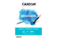 CANSON Graduate Aquarelle A3 400110375 20 flles, blanc, 250g