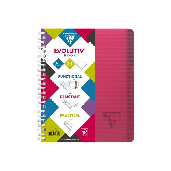 CLAIREFONTAINE LINICOLOR Heft A5+ 329755 5mm 90 Blatt
