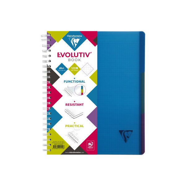 CLAIREFONTAINE LINICOLOR Heft A4+ 329155 5mm 120 Blatt