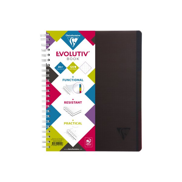 CLAIREFONTAINE LINICOLOR Heft A4+ 329155 5mm 120 Blatt