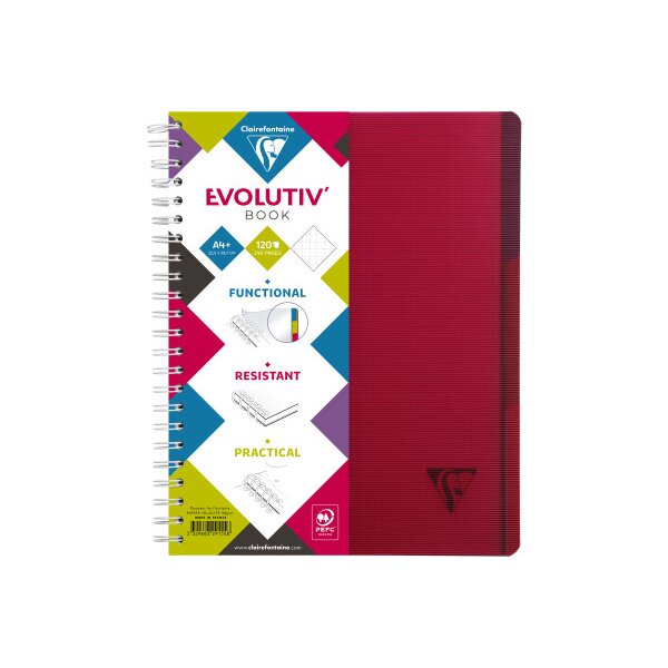 CLAIREFONTAINE LINICOLOR Heft A4+ 329155 5mm 120 Blatt