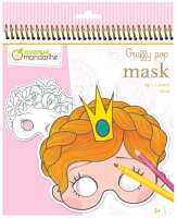 avenue mandarine Carnet de coloriage Graffy Pop Mask Girl