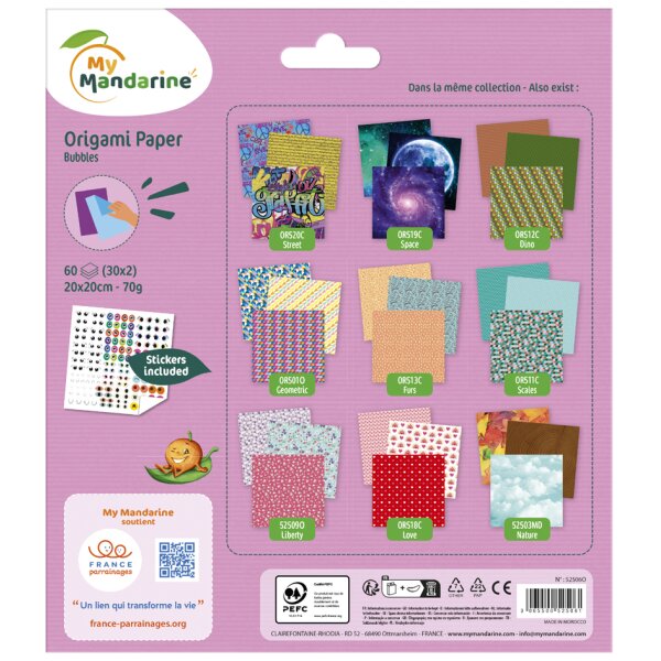 My Mandarine Origami-Faltblätter "Bubbles"