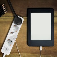 LogiLink Steckdosenleiste, 4-fach, mit Schalter, weiss