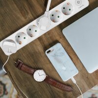 LogiLink Steckdosenleiste, 6-fach, mit Schalter, weiss