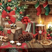 PAPSTAR Weihnachts-Motivservietten "Golden X-Mas"