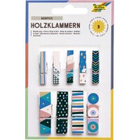 folia Holzklammern mit Druck "All year III"