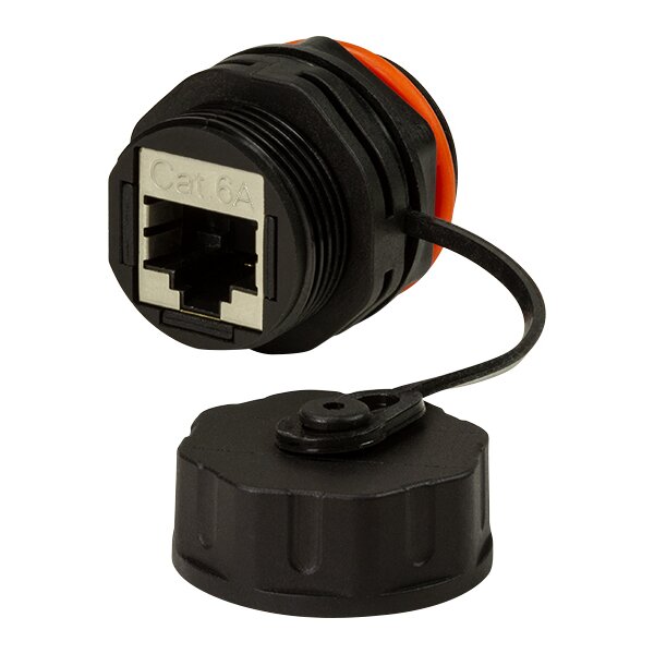 LogiLink Industrie Schraub-Kupplung Kat.6A, 2x RJ45