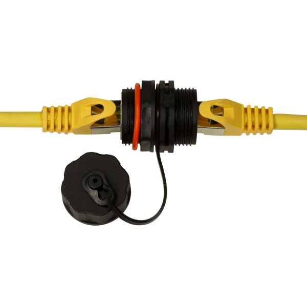 LogiLink Industrie Schraub-Kupplung Kat.6A, 2x RJ45