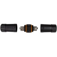 LogiLink Outdoor Kabel-Verbinder, Kat.6A Kat.7, schwarz