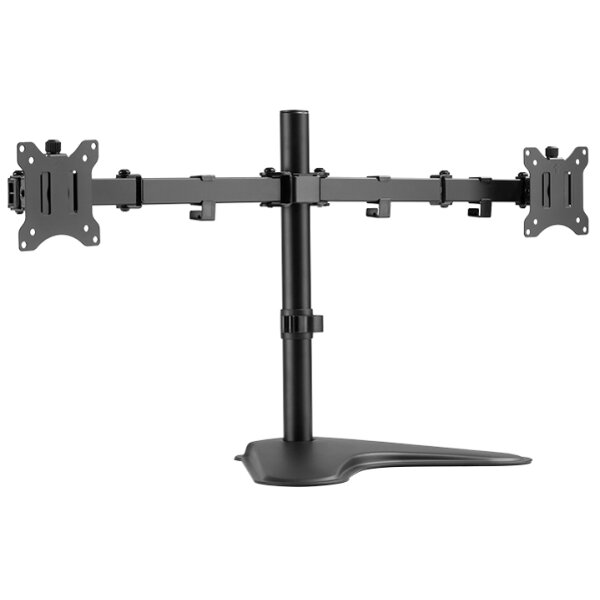 LogiLink Doppel-Monitorhalterung, Standfuss, Arml&auml;nge: 390 mm