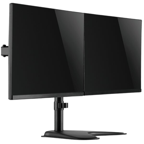 LogiLink Doppel-Monitorhalterung, Standfuss, Arml&auml;nge: 390 mm