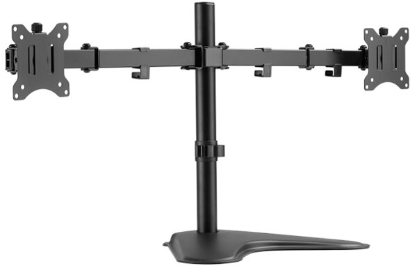 LogiLink Doppel-Monitorarm mit Standfuss, Armlänge: 390 mm