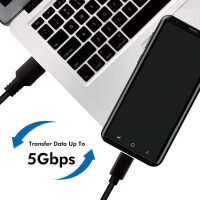 LogiLink Câble USB 3.2, USB-A - USB-C, 2,0 m, noir