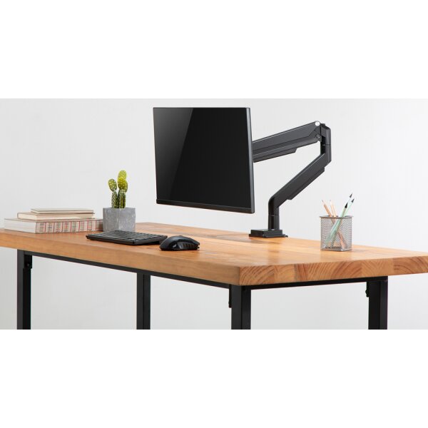 DIGITUS Universal Single Monitorhalter, mit Klemmbefestigung