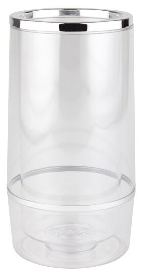 APS Flaschenkühler, Polystyrol, transparent mit Chromrand