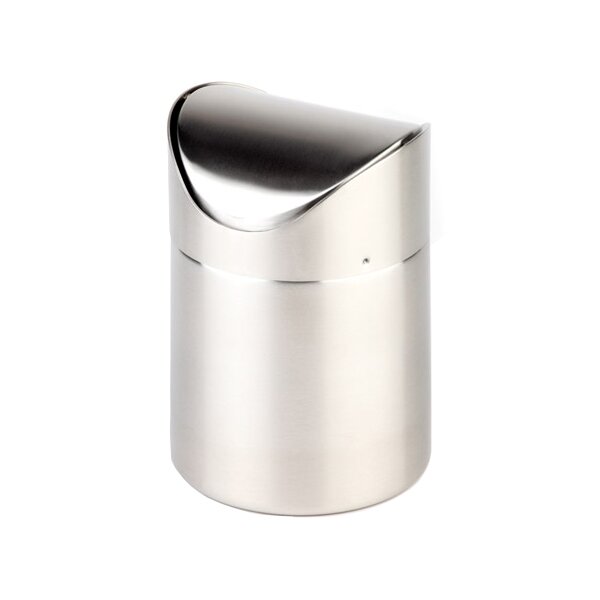 APS Poubelle de table SNAP, en acier inoxydable, poli mat