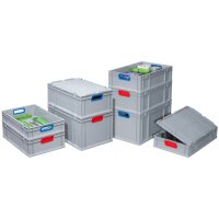 allit Transportbehälter ProfiPlus EuroBox 617, grau rot