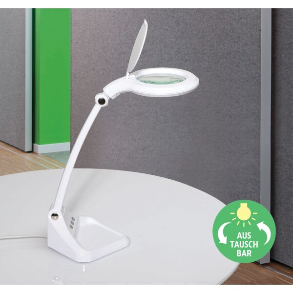 MAUL LED-Lupenleuchte MAULiris, dimmbar, schwarz