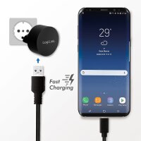LogiLink USB-Steckdosenadapter für Fast Charging, 1x...