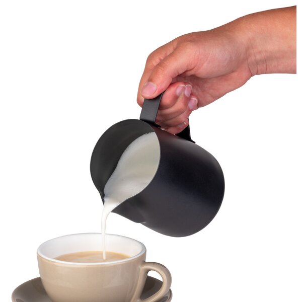 APS Milch- Universalkanne, Edelstahl schwarz, 0,35 l