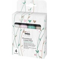KREUL Pluster & Liner Pen, 4er Set Chalky Moments