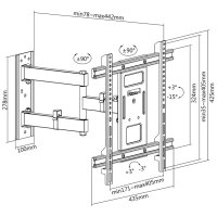 LogiLink TV-Wandhalterung Full Motion, für 81,28 -...