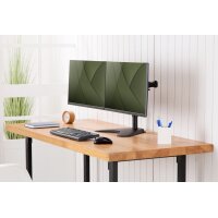 DIGITUS Doppel-Monitorhalterung, mit Standfuss, schwarz