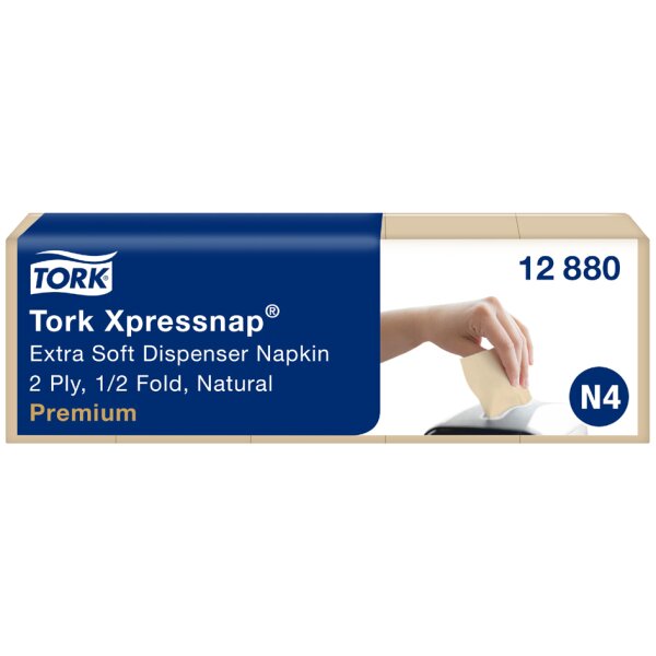 TORK Xpressnap Spender-Servietten, 213 x 165 mm, naturweiss