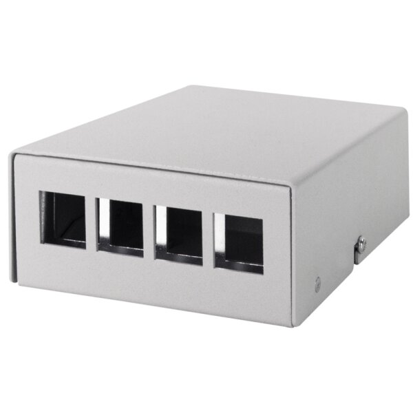 LogiLink Boîtier point de consolidation, 4 ports, gris clair